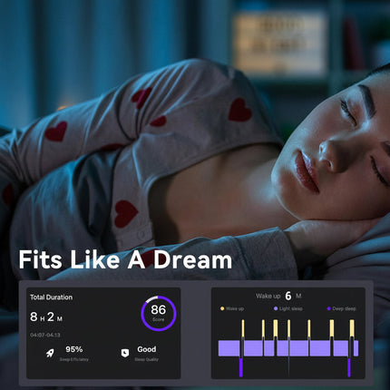 Smart Ring Fitness Tracker with Sleep Monitoring & Health Metrics | Waterproof Design for All-Day Wellness Tracking