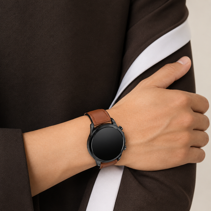 Smartwatch Fitness Tracker with Heart Rate & Glucose Monitoring | Sleek Black Design for Daily Health Insights