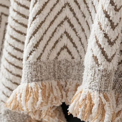 Herringbone Stripe Sofa Cover with Non-Slip Fit | Microfiber Couch Protector for Everyday Use