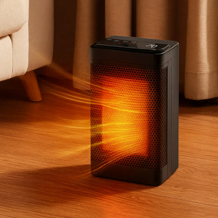 Indoor Space Heater with Adjustable Thermostat & Timer | Compact Electric Heater for Efficient Room Heating