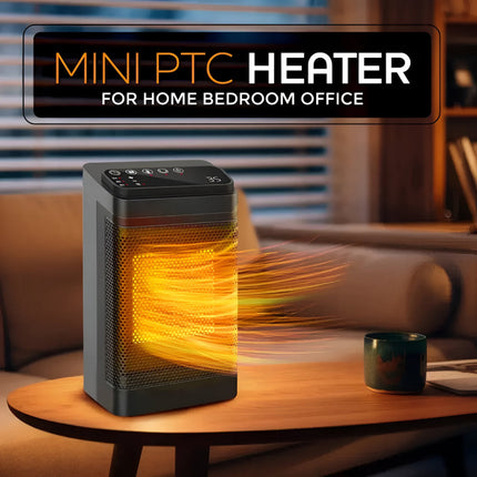 Indoor Space Heater with Adjustable Thermostat & Timer | Compact Electric Heater for Efficient Room Heating