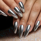 Quick Dry Nail Polish, Metallic Chrome Nail Polish with Mirror Finish, One Stroke Shine for Chrome Nails