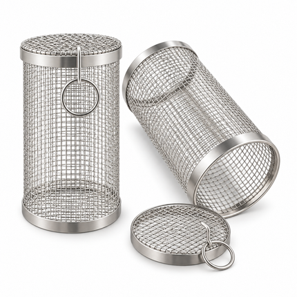 Stainless Steel Grill Basket 2 Pack, Vegetable Grilling Basket for Camping, Fish Grill Basket, BBQ Grilling Accessories_01