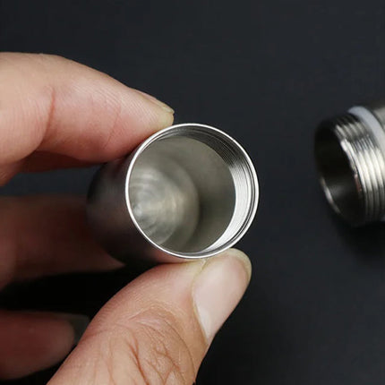 Keychain Pill Box Waterproof, Stainless Steel Pill Box Single Compartment with O Ring Seal – image 8
