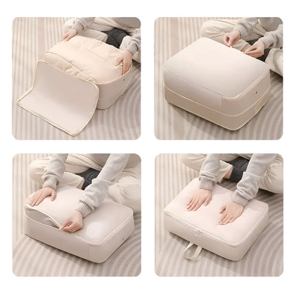 Compression Storage Bags for Clothing and Bedding with Zip Seal | Space Saver for Organized Closets and Travel