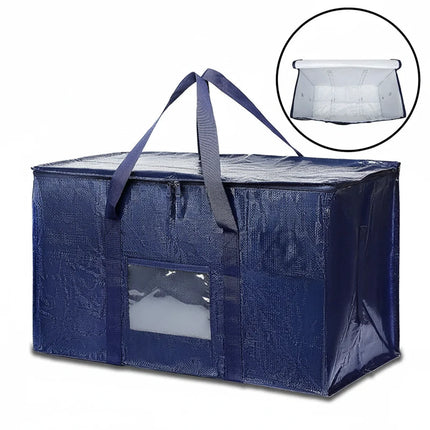 Heavy Duty Moving Storage Bags with Waterproof Zipper | Versatile Organizer for Clothes, Bedding, and Seasonal Items