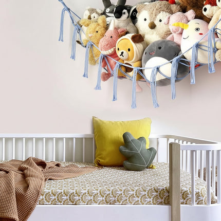 Macrame Toy Storage Hammock for Stuffed Animals | Durable Organizer for Space-Saving Home Decor