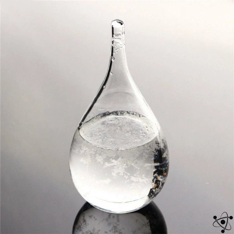 Storm Glass | Unique Weather Predictor with Elegant Wooden Base | Postmodern Decor for Accurate Forecasting 0