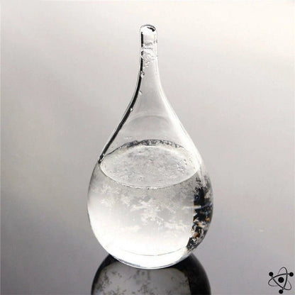 Storm Glass | Unique Weather Predictor with Elegant Wooden Base | Postmodern Decor for Accurate Forecasting 0