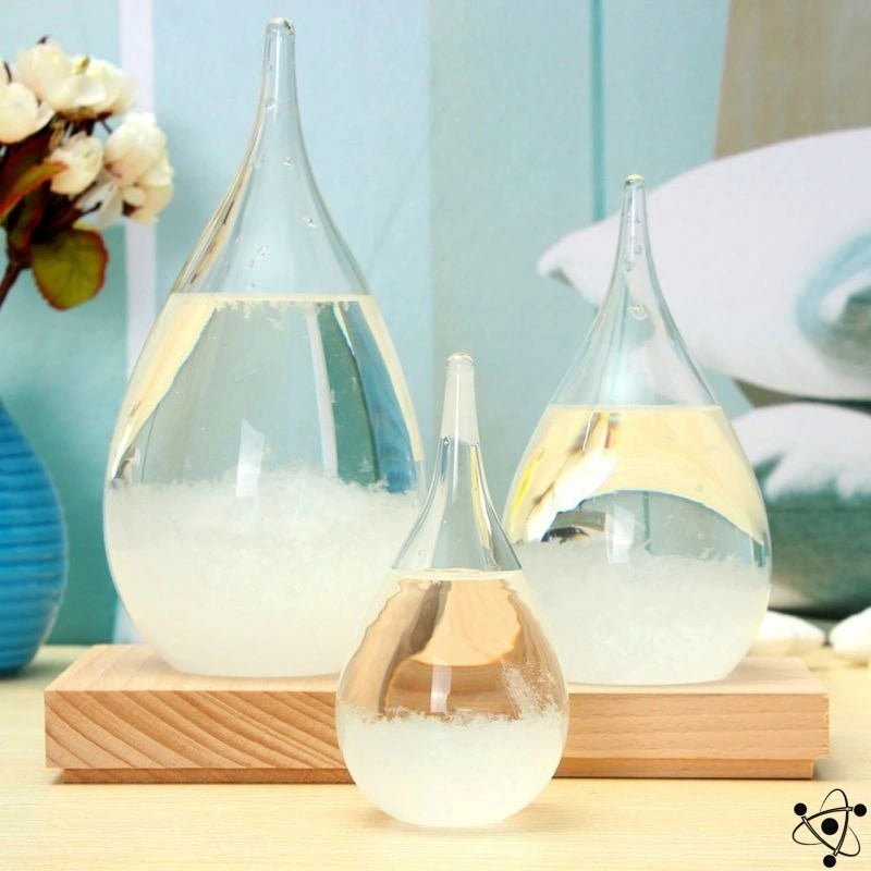 Storm Glass | Unique Weather Predictor with Elegant Wooden Base | Postmodern Decor for Accurate Forecasting 4