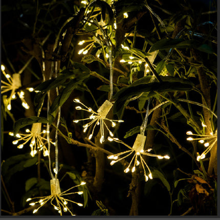 Copper Starburst Fairy Lights with 200 Warm White LEDs | Flexible USB-Powered Decor for Indoor and Outdoor Use