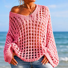 Beach Cover Up for Women, Crochet Swimsuit Cover Up with Loose Fit, Open Knit Crochet Sweater for Pool and Vacation_00
