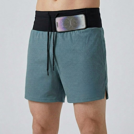 Men's Running Shorts with Front Phone Pocket | Marathon-Ready Training Shorts for Comfortable Workouts
