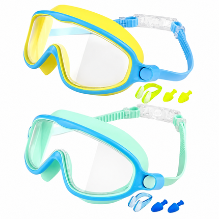Youth Swimming Goggles Set with Adjustable Strap & Accessories | Comfortable Pool Training Eyewear for Kids