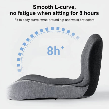 Memory Foam Seat Cushion with Back Support for Office Chair and Car Seat | Pressure-Reducing Comfort for Long Sitting Hours