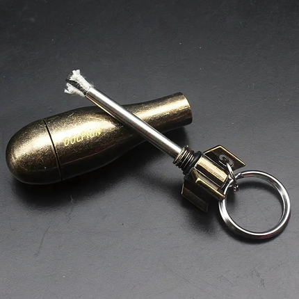 Waterproof Fire Starter Keychain, Flint and Steel Survival Gear with Bottle Opener, Camping Gear, Everyday Carry
