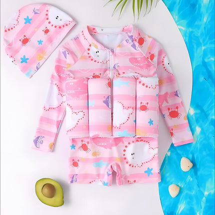Kids Swim Vest with Built-in Flotation Support | UV Protection for Safe Water Play and Swimming Lessons