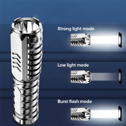 LED Tactical Flashlight with Rechargeable Aluminum Body | Powerful Illumination for Outdoor Use
