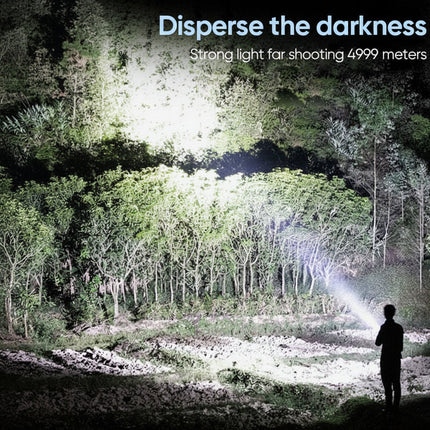LED Tactical Flashlight with Rechargeable Aluminum Body | Powerful Illumination for Outdoor Use