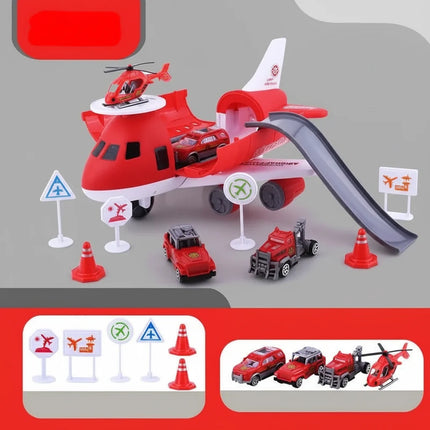 Airplane Toy Vehicle Transport Playset with Multiple Vehicles | Interactive Action Set for Imaginative Play