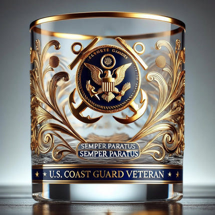 Engraved Veteran Tribute Glass Decor with Meaningful Design | Elegant Memorial Display for Honoring Service