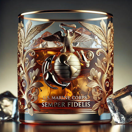 Engraved Veteran Tribute Glass Decor with Meaningful Design | Elegant Memorial Display for Honoring Service