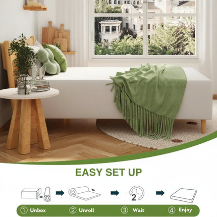 Memory Foam Mattress Twin Size with Adaptive Support Design | Balanced Sleep for Kids and Adults