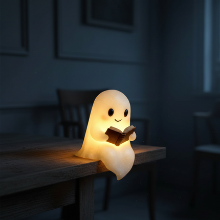 Ghost Table Lamp Night Light with Warm LED Glow | Cute Decor for Bedside and Nursery