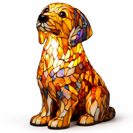Dog Table Lamp with Warm LED Glow | Decorative Night Light for Pet Lovers