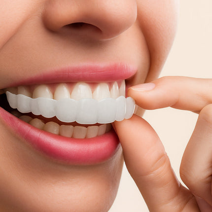 Teeth Veneer Cosmetic Cover Set with Custom Fit | Smile Enhancement for Gaps and Stains