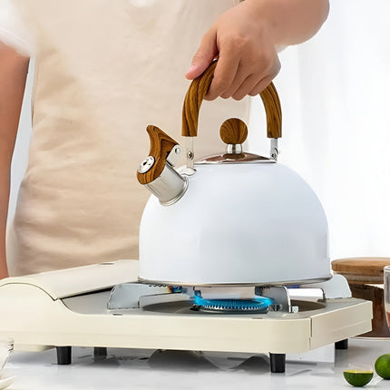 Whistling Stainless Steel Tea Kettle for Stovetop Use | Easy-Grip Handle for Quick Boiling
