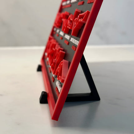 Racing Track Calendar Display Board for 2026 with Compact Design | Stylish Wall Art for Motorsport Enthusiasts