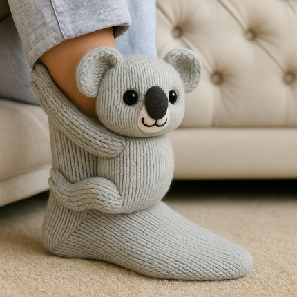 Grip Socks, Animal Fuzzy Socks – image 13
