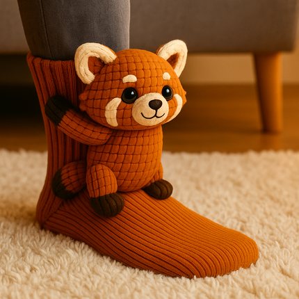 Grip Socks, Animal Fuzzy Socks – image 4