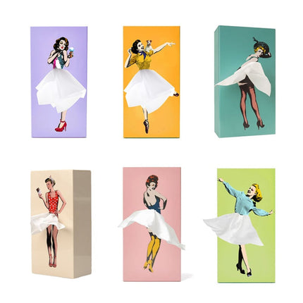 Flying Skirt Tissue Box Holder with Unique Figure Design | Whimsical Home Decor for Easy Tissue Access