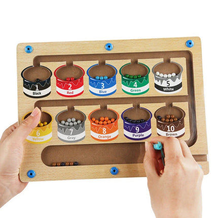 Toddler Toys Magnetic Maze Board, Bead Maze Learning Puzzle, Preschool Toy for Color Sorting and Counting Practice_04