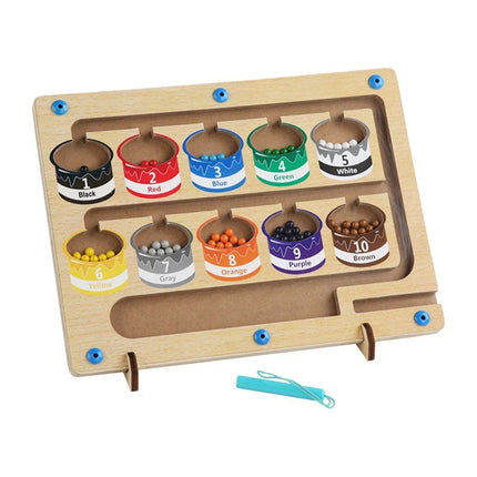 Toddler Toys Magnetic Maze Board, Bead Maze Learning Puzzle, Preschool Toy for Color Sorting and Counting Practice_05
