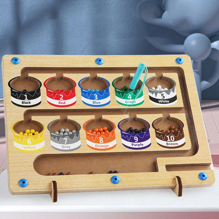 Toddler Toys Magnetic Maze Board, Bead Maze Learning Puzzle, Preschool Toy for Color Sorting and Counting Practice_02