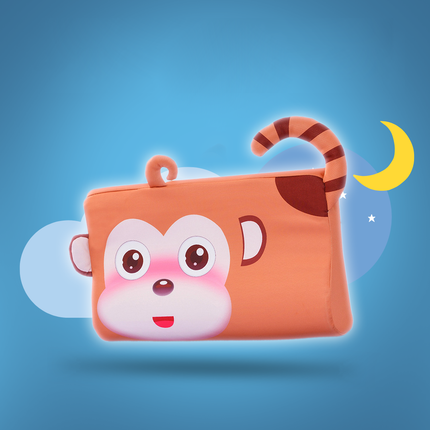 Toddler Sensory Pillow with Lion Tail & Fox Ears | Calming Tactile Comfort for Peaceful Sleep