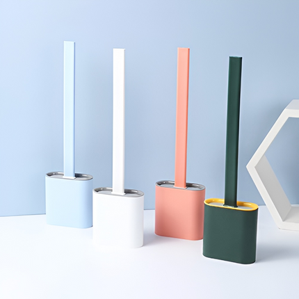 Toilet Brush with Compact Holder for Neat Bathroom Storage | Ideal for Everyday Cleaning and Hard-to-Reach Areas