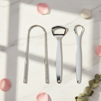 Tongue Cleaner Stainless Steel with Medical-Grade Material | Hygienic Oral Care for Fresh Breath 3