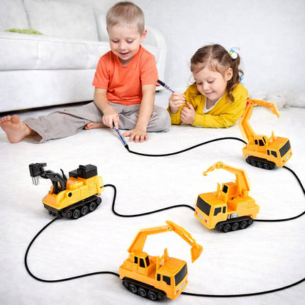 Inductive Line Following Toy Car with Drawing Pen | Interactive Track Tracing Fun for Kids Ages 3+
