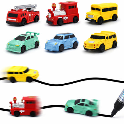Inductive Line Following Toy Car with Drawing Pen | Interactive Track Tracing Fun for Kids Ages 3+