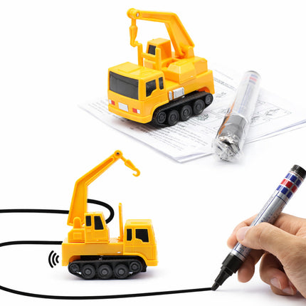 Inductive Line Following Toy Car with Drawing Pen | Interactive Track Tracing Fun for Kids Ages 3+