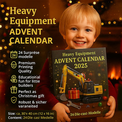 Construction Machinery Advent Calendar 2025 with 24 Die-Cast Models | Perfect Holiday Gift for Kids and Collectors