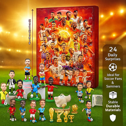 Football Advent Calendar Figure Set with 24 Daily Surprises | Festive Countdown for Fans and Collectors