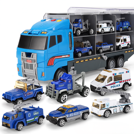 Kids Construction Vehicle Set with Large Carrier Truck & Mini Machines | Interactive Play for Imaginative Builders