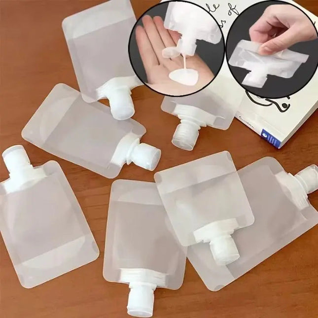 Travel Pouches 10 Pack, Leak Resistant Travel Containers for Toiletries, Refillable Pouches, Travel Essentials