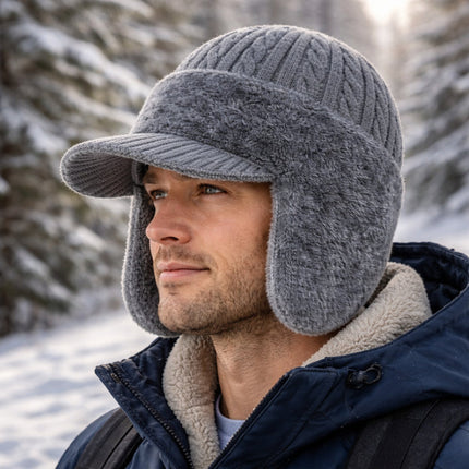 Trapper Winter Hat with Ear Flap Design | Warm Knit Cap for Cold Weather Outdoor Activities