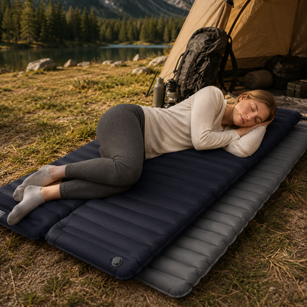 Inflatable Travel Sleeping Pad with Built-In Pump | Compact Camping Mattress for Comfortable Outdoor Rest